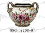 歐式風(fēng)情，藝術(shù)點(diǎn)綴 彩繪陶瓷雙耳花器，饋贈(zèng)與收藏的工藝精品